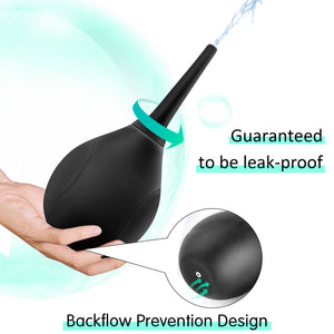 Black Silicone Enema Bulb with Soft Nozzle