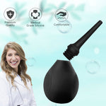 Black Silicone Enema Bulb with Soft Nozzle