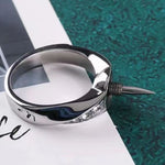 Titanium Steel Ring with Hidden Knife