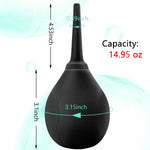 Black Silicone Enema Bulb with Soft Nozzle