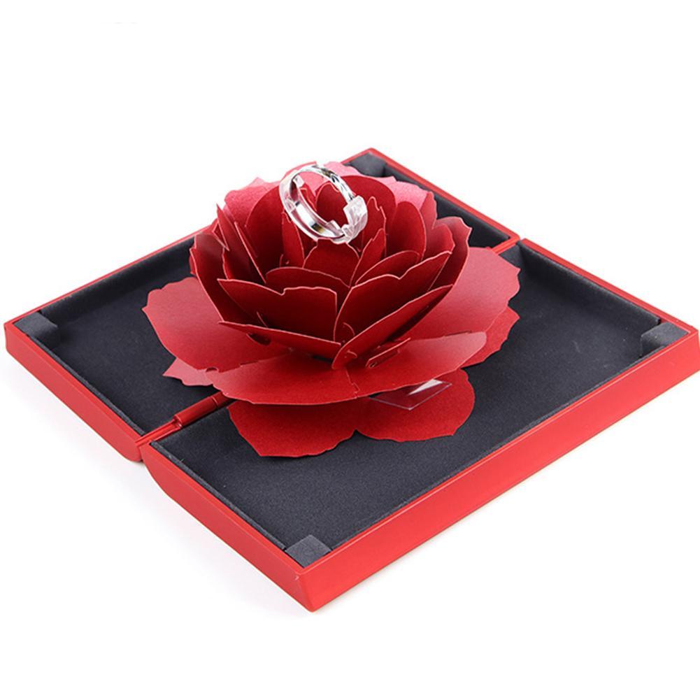 Pop Up Rose Rings Box