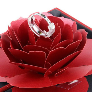 Pop Up Rose Rings Box